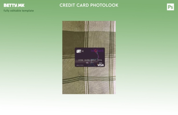 Модерен стил Белгија Beobank виза картичка photolook пред шаблон